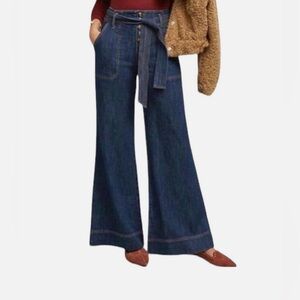 Anthropologie Pilcro & The Letterpress High-rise Trouser/Wide Leg Jeans